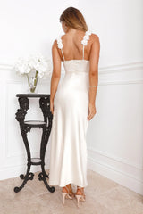 Parties In Spring Satin Maxi Dress Champagne