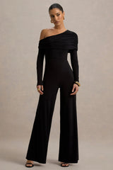 Gracious | Black Jumpsuit With Asymmetric Neckline