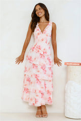 Sunset In Bali Maxi Dress Pink