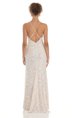 Lace Maxi Dress in White